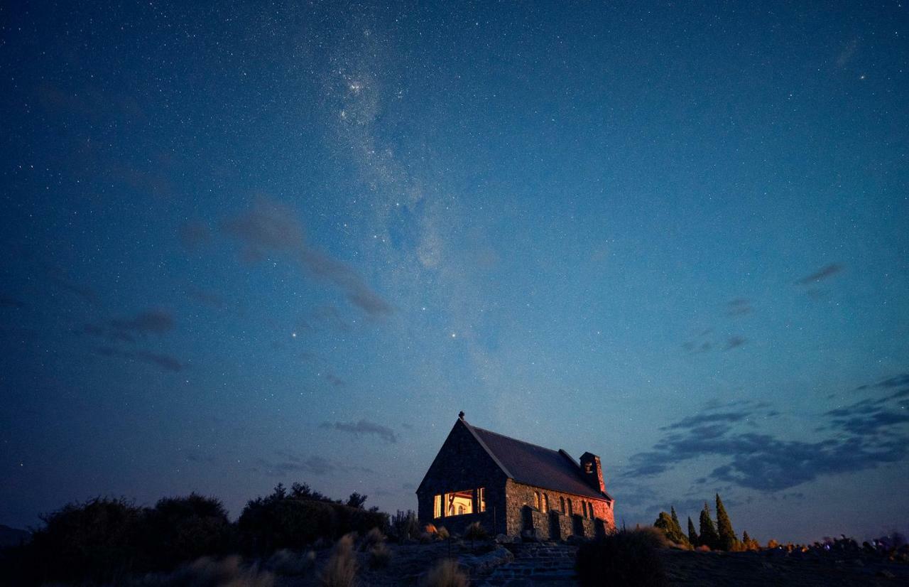 Black Beech House With Stunning Outdoor Bath Lac Tekapo Extérieur photo